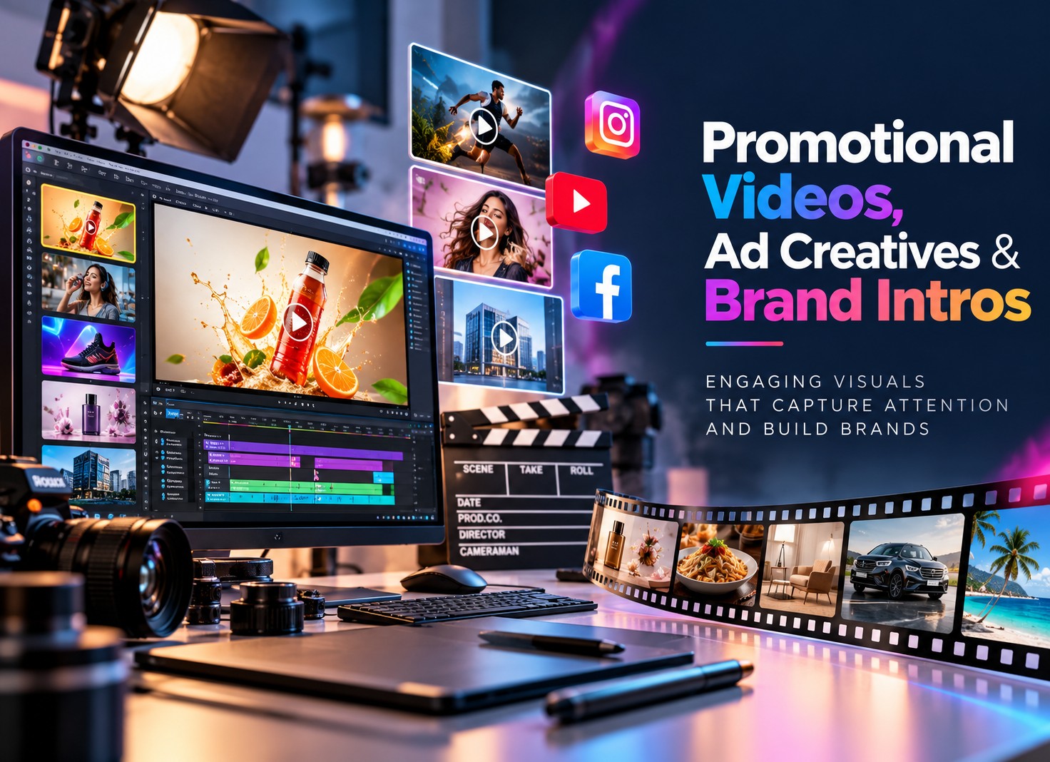 Promotional Videos, Ad Creatives & Brand Intros — Selected Works
