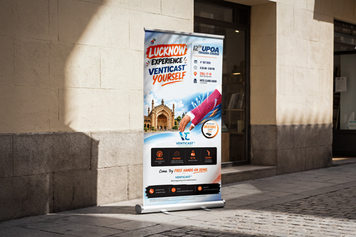 Venticast Standee Design for Healthcare