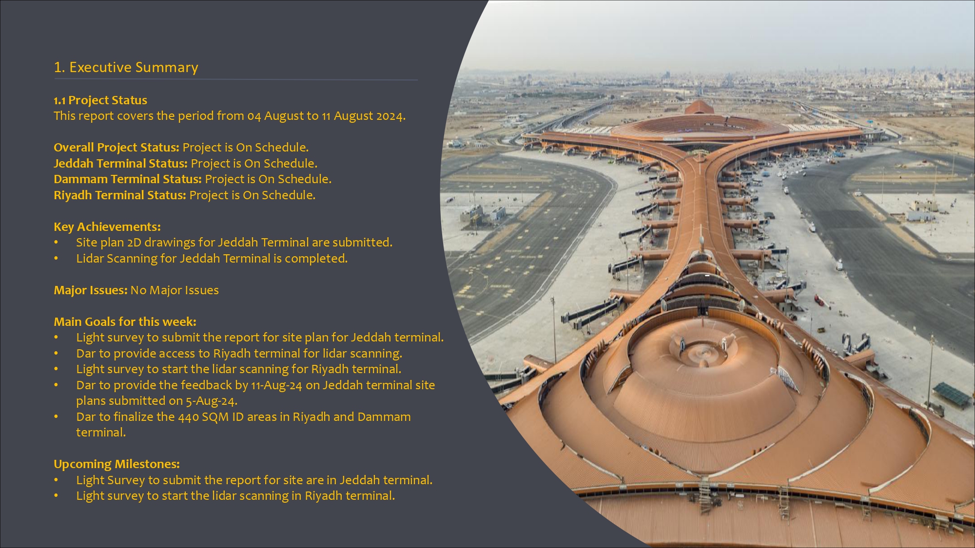 Royal Terminal Project Weekly Progress Report