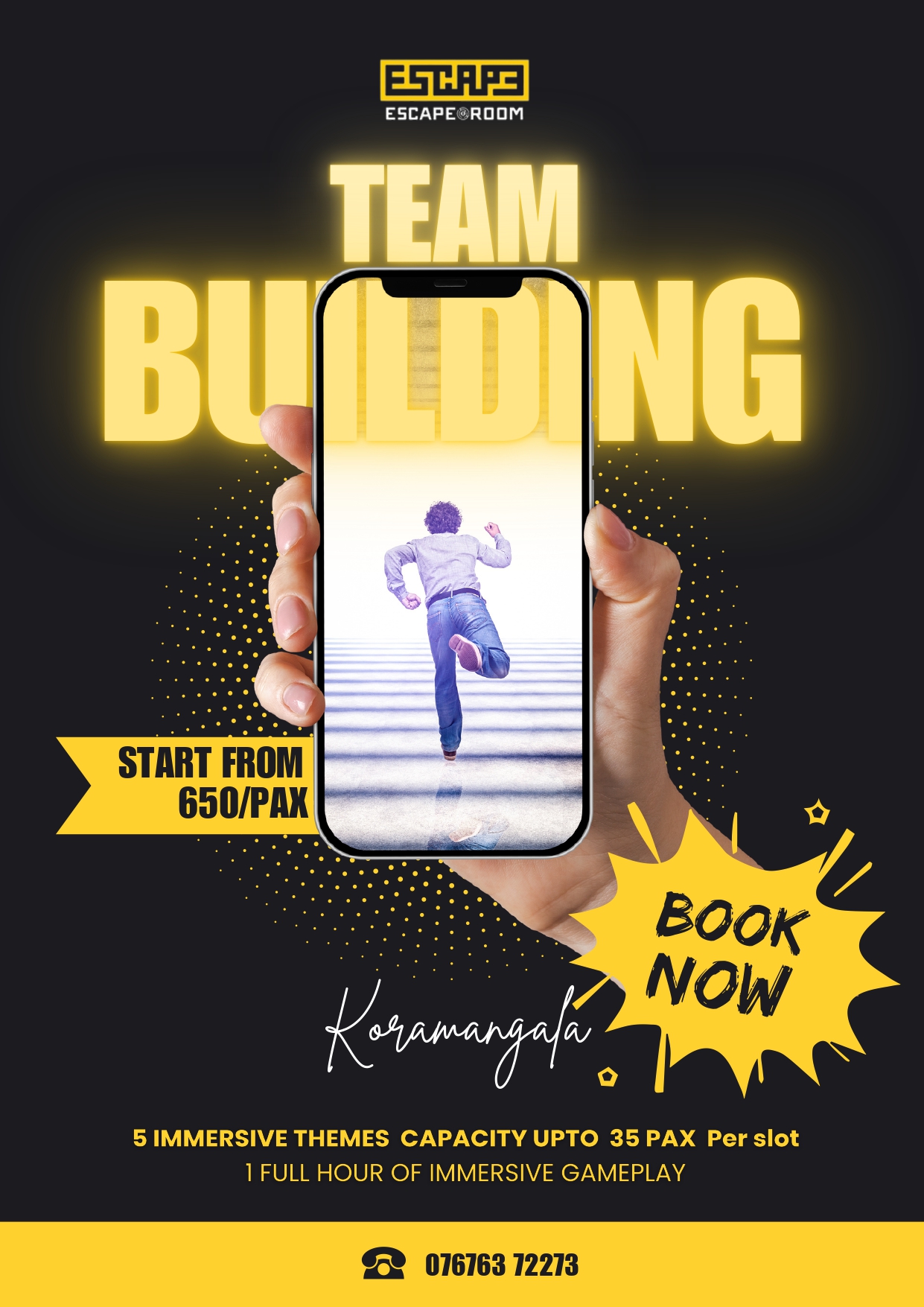 Corporate Team Building Brochure for Escape Room Koramangala