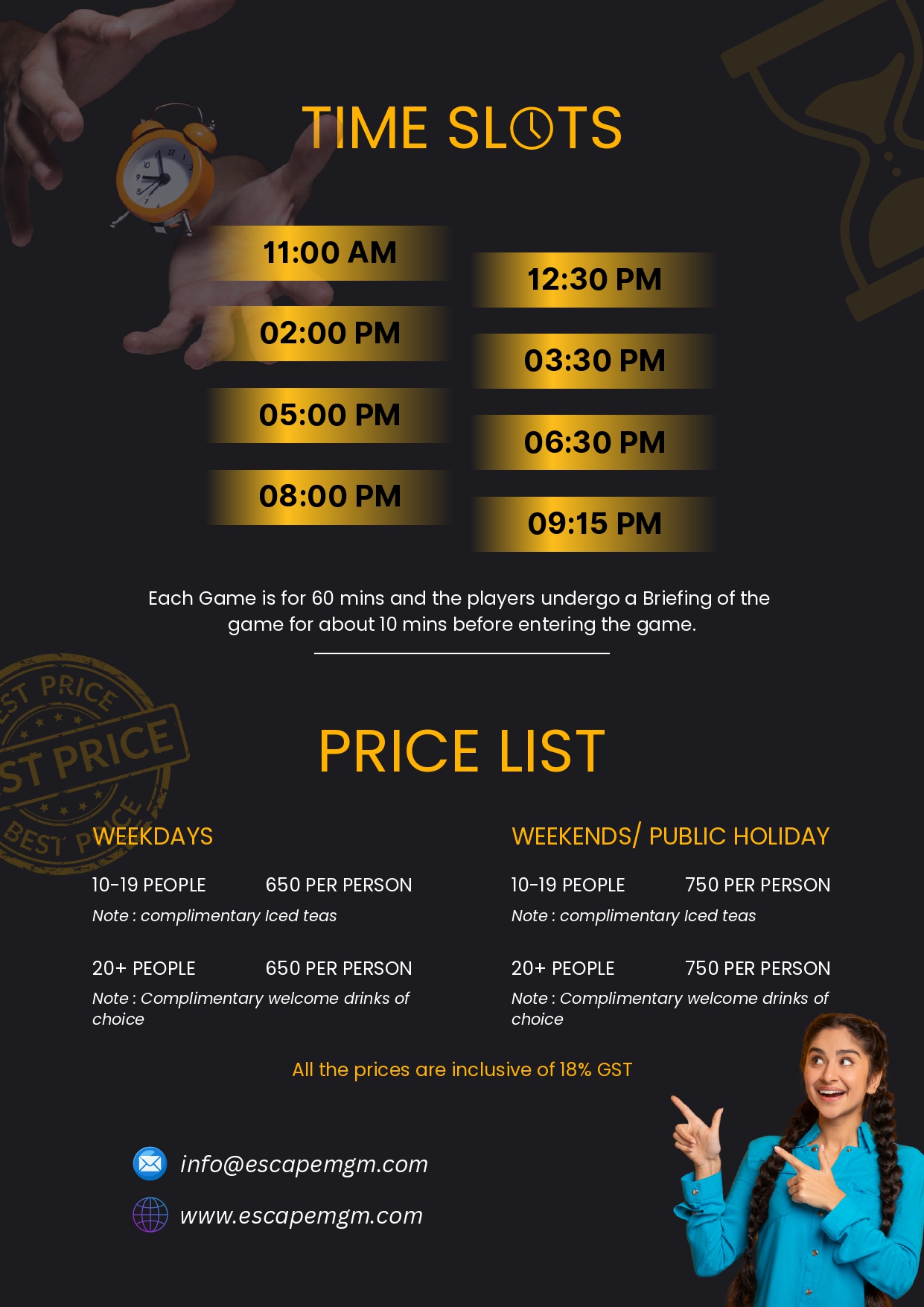 Corporate Team Building Brochure for Escape Room Koramangala