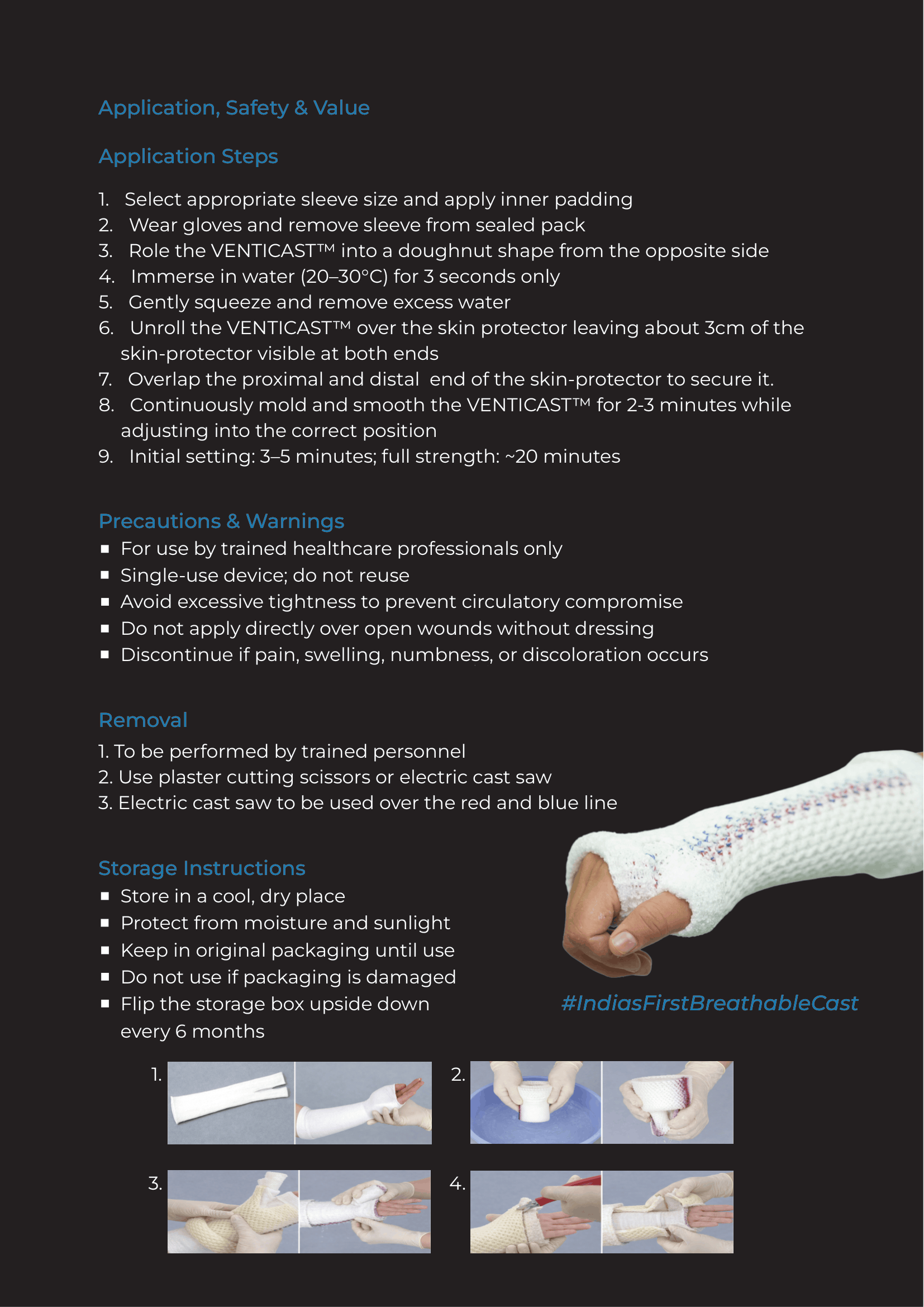 Venticast Orthopedic Product Brochure Design