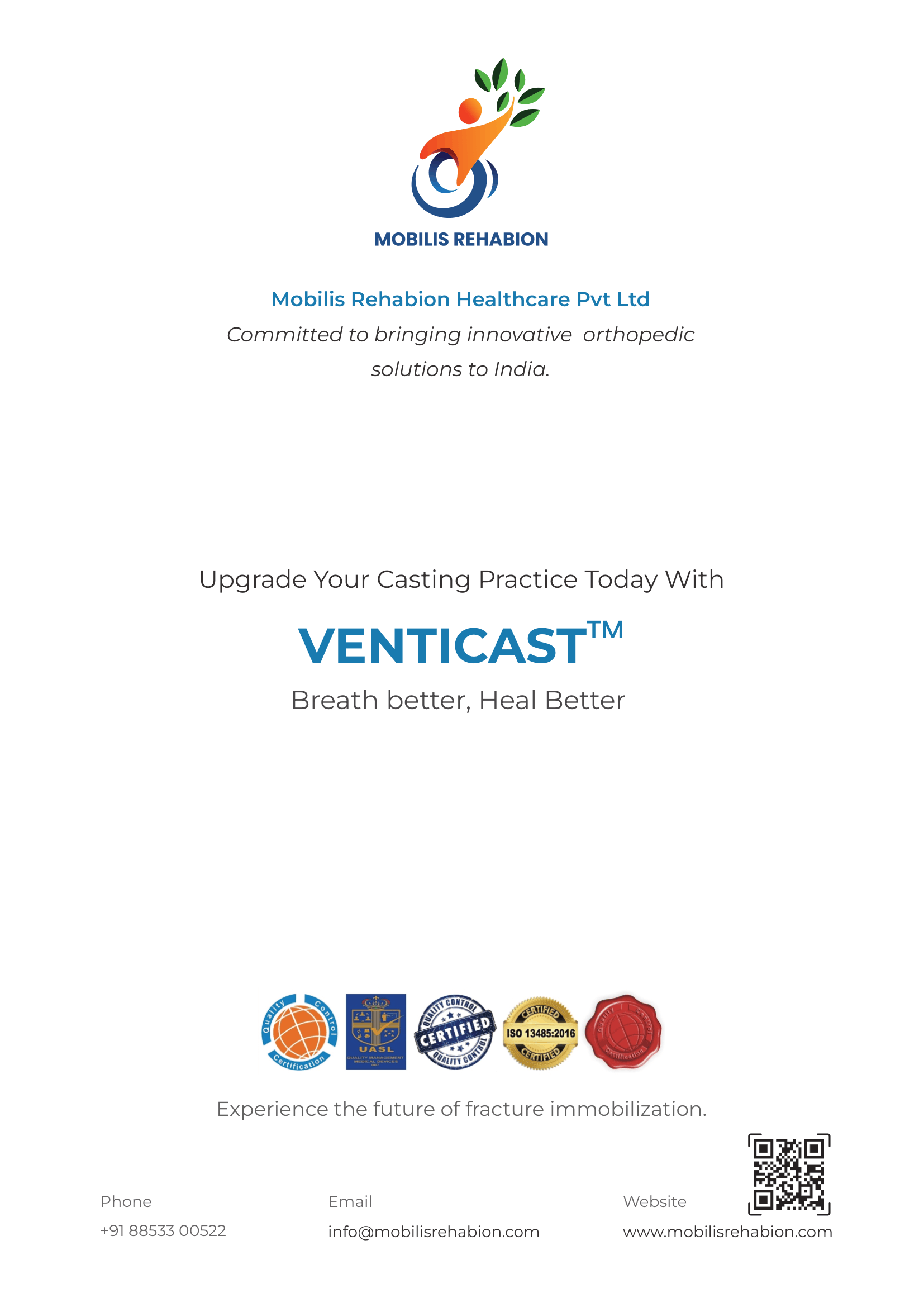 Venticast Orthopedic Product Brochure Design