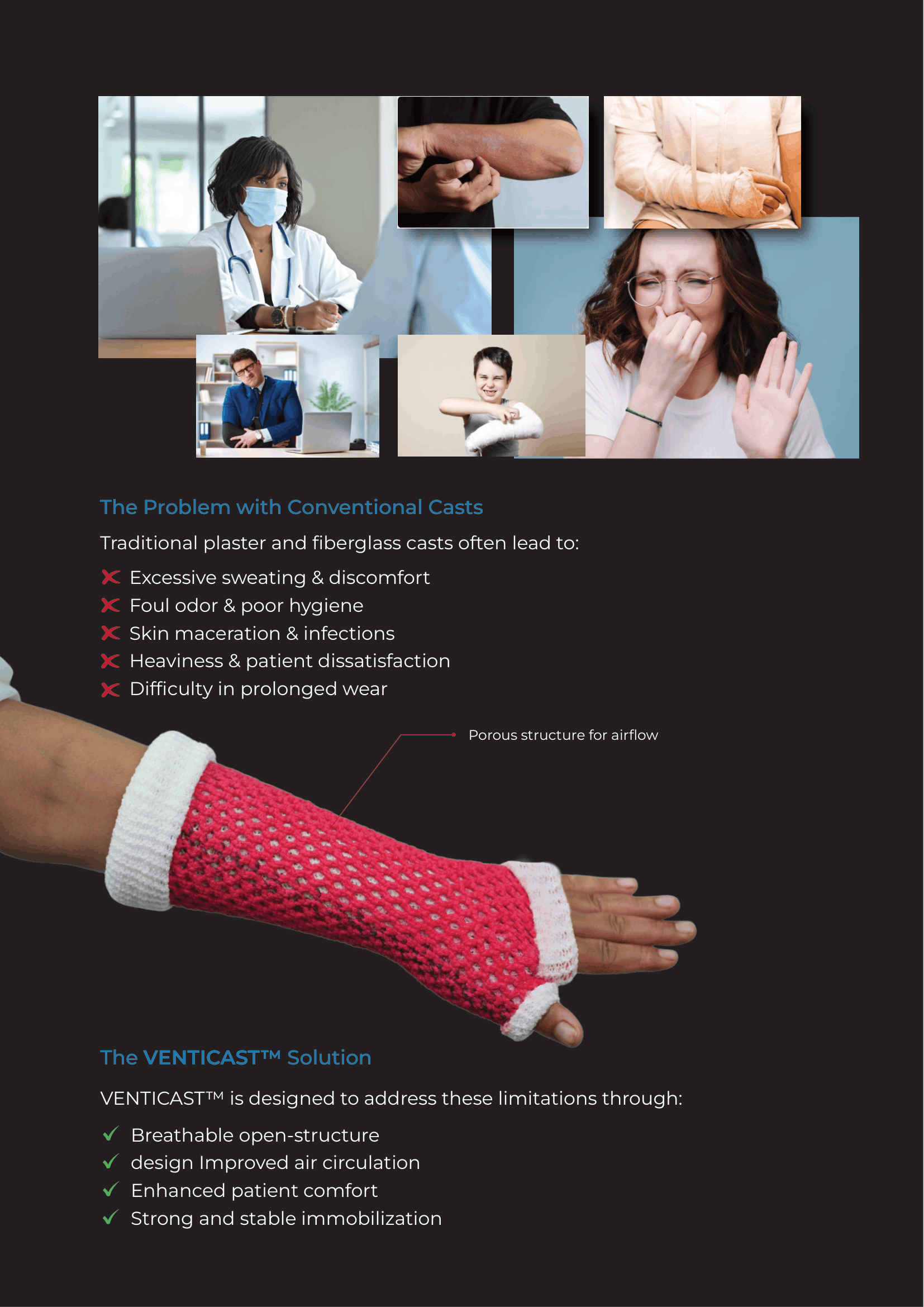 Venticast Orthopedic Product Brochure Design