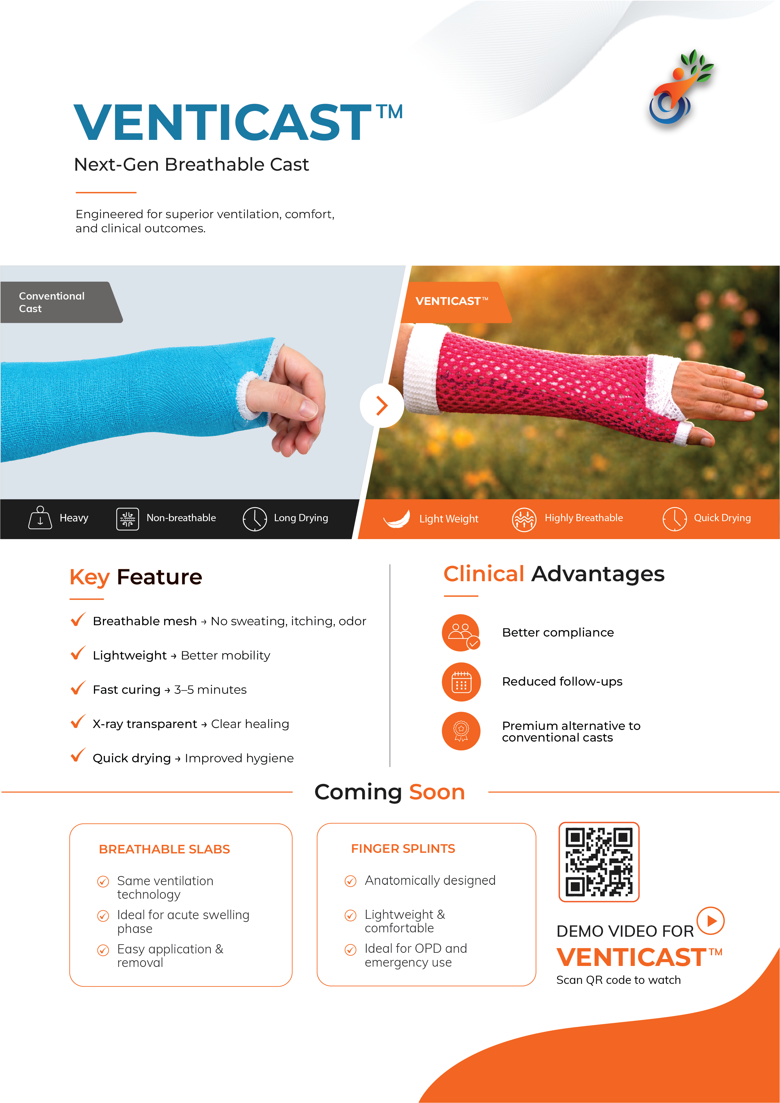 Venticast Orthopedic Product Brochure Design