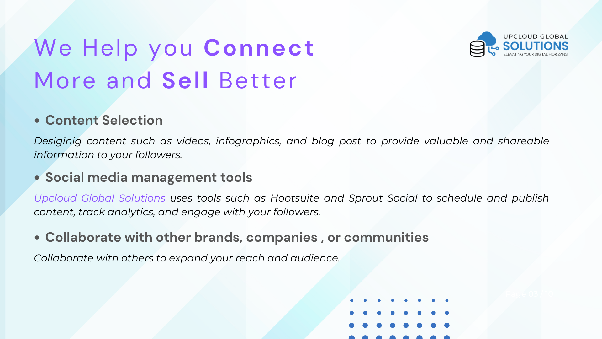 UpCloud Global Solutions Company Profile Design