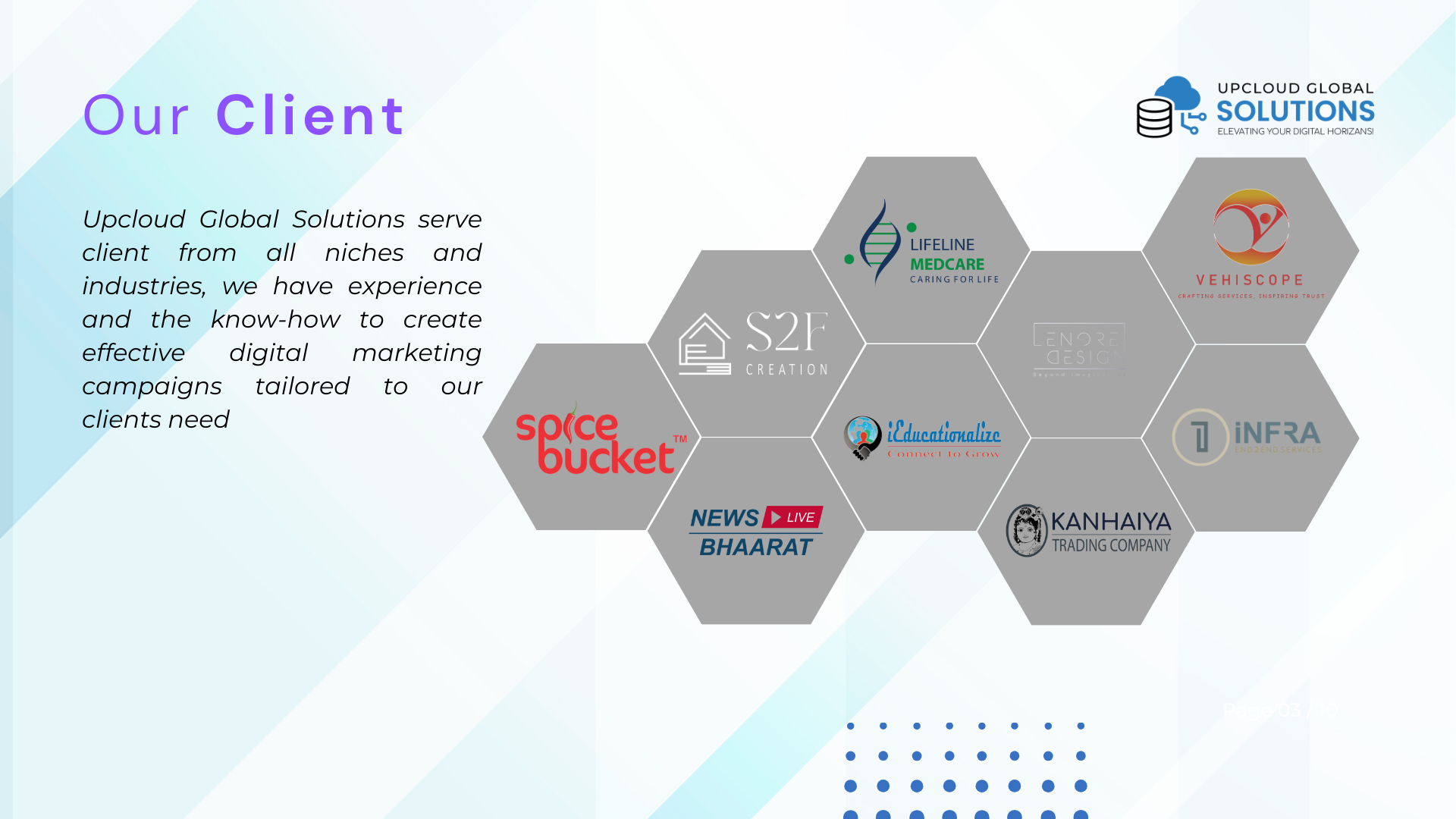 UpCloud Global Solutions Company Profile Design