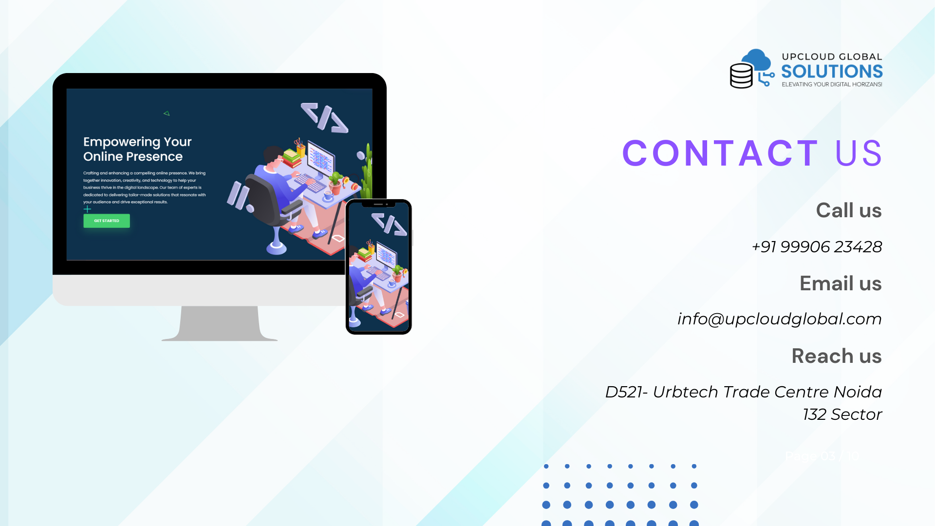 UpCloud Global Solutions Company Profile Design