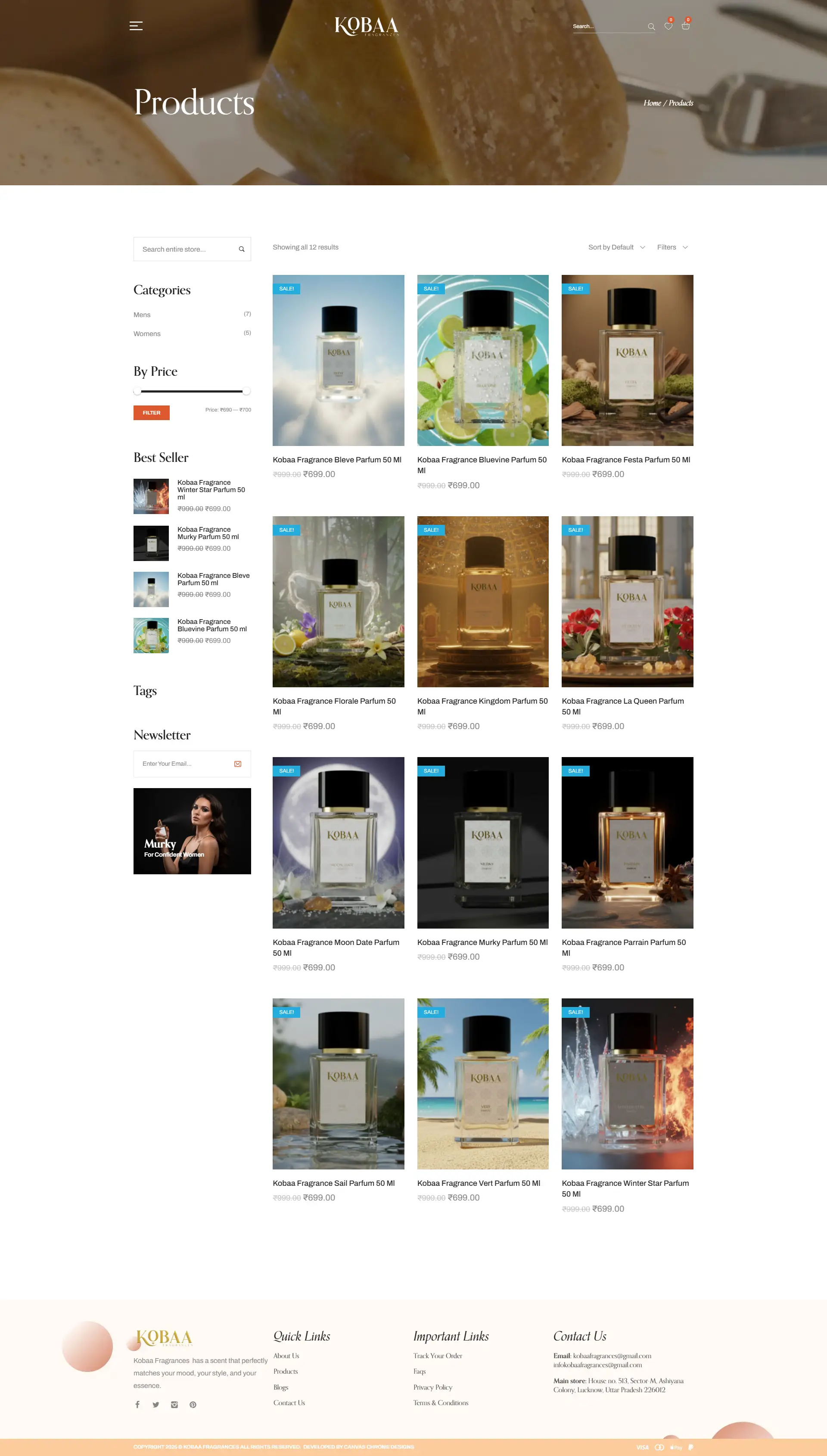 Kobaa Fragrances — Premium Luxury eCommerce Website