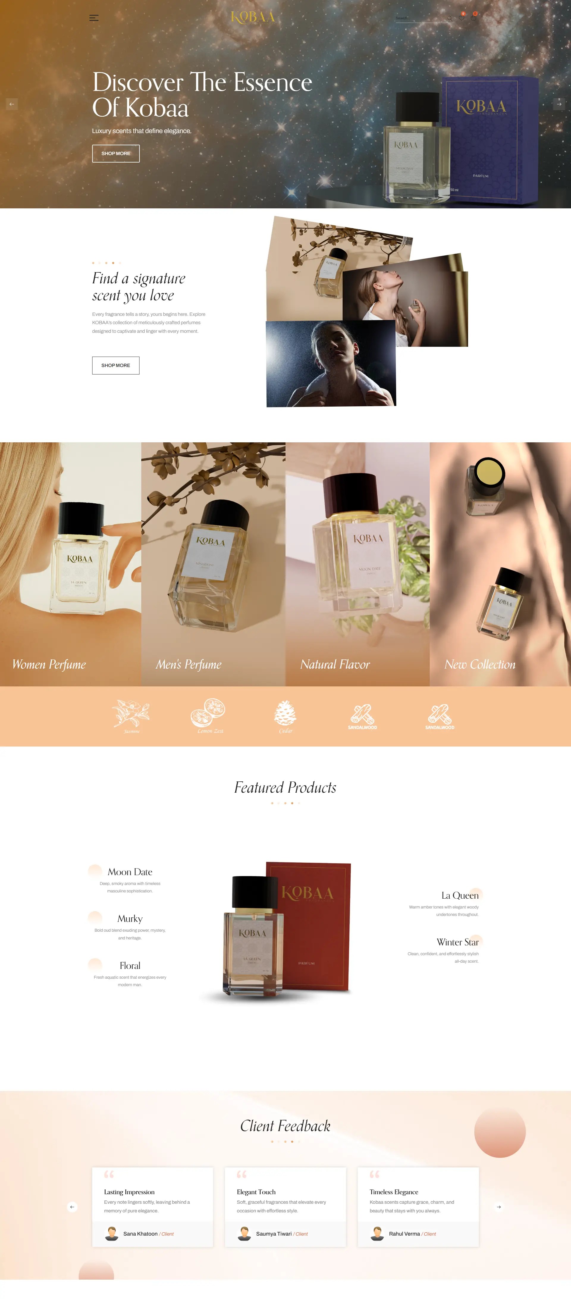 Kobaa Fragrances — Premium Luxury eCommerce Website