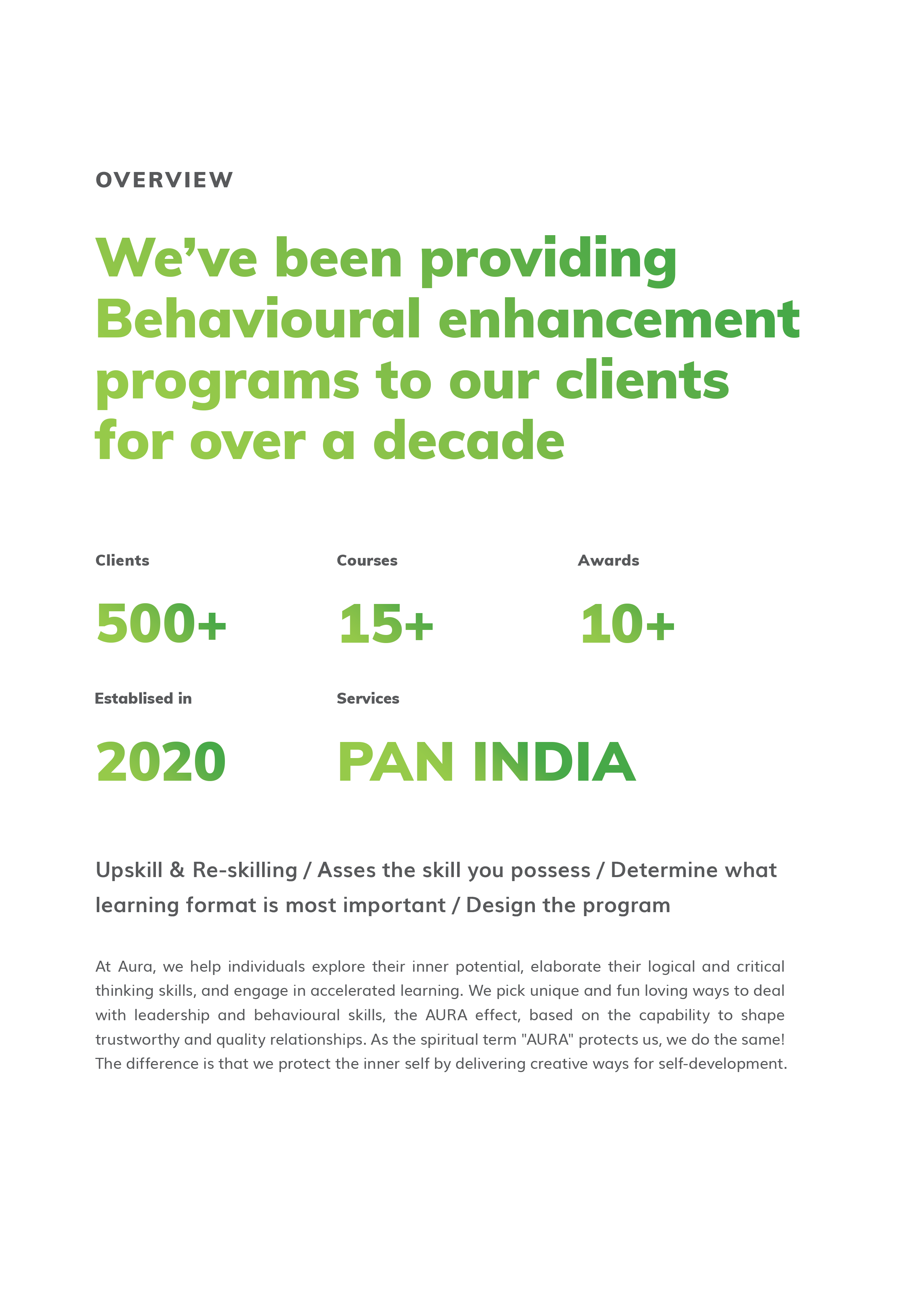 AURA Global Training & Consulting — Corporate Brochure