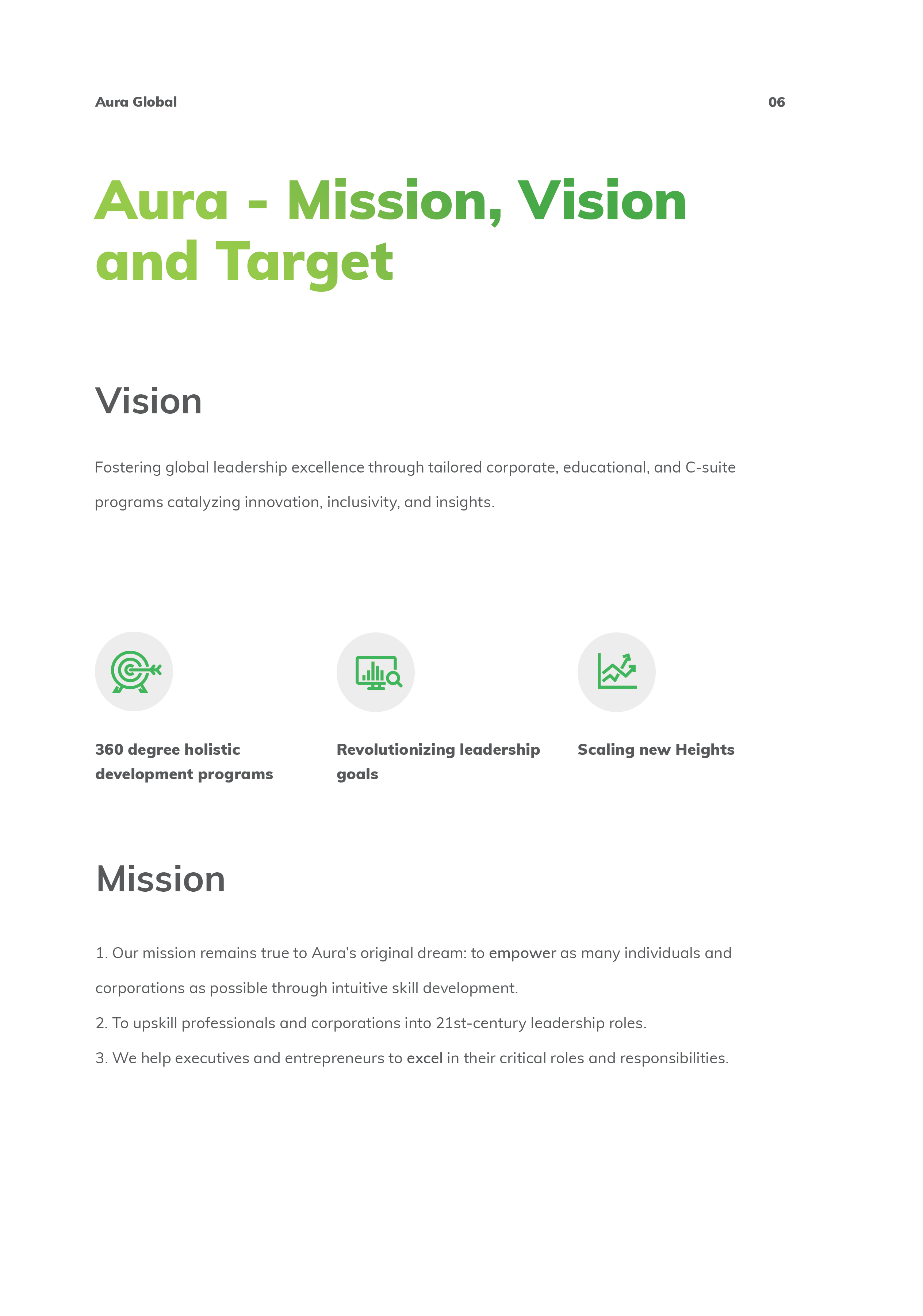 AURA Global Training & Consulting — Corporate Brochure