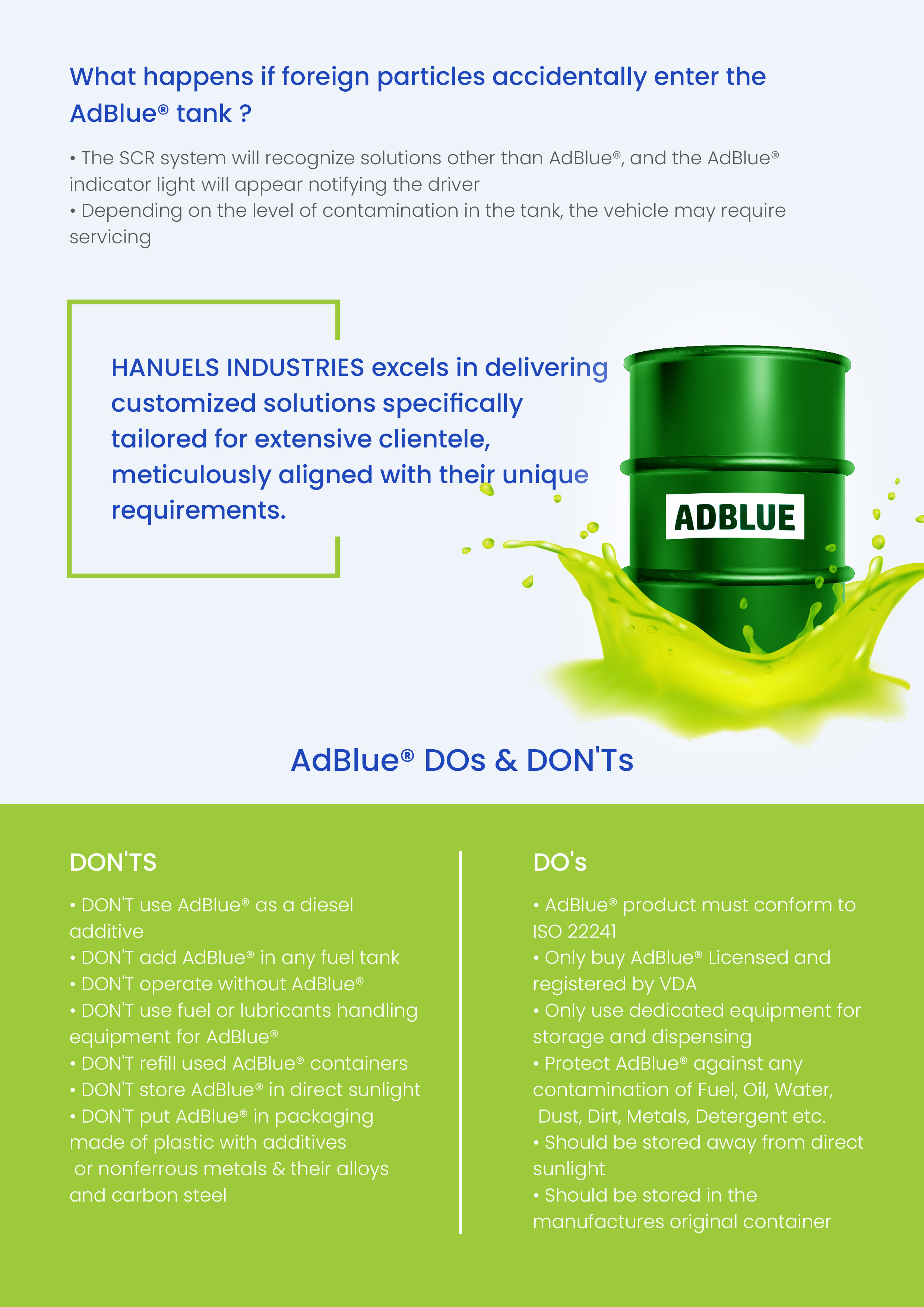 Aasma AdBlue — Product Brochure Design