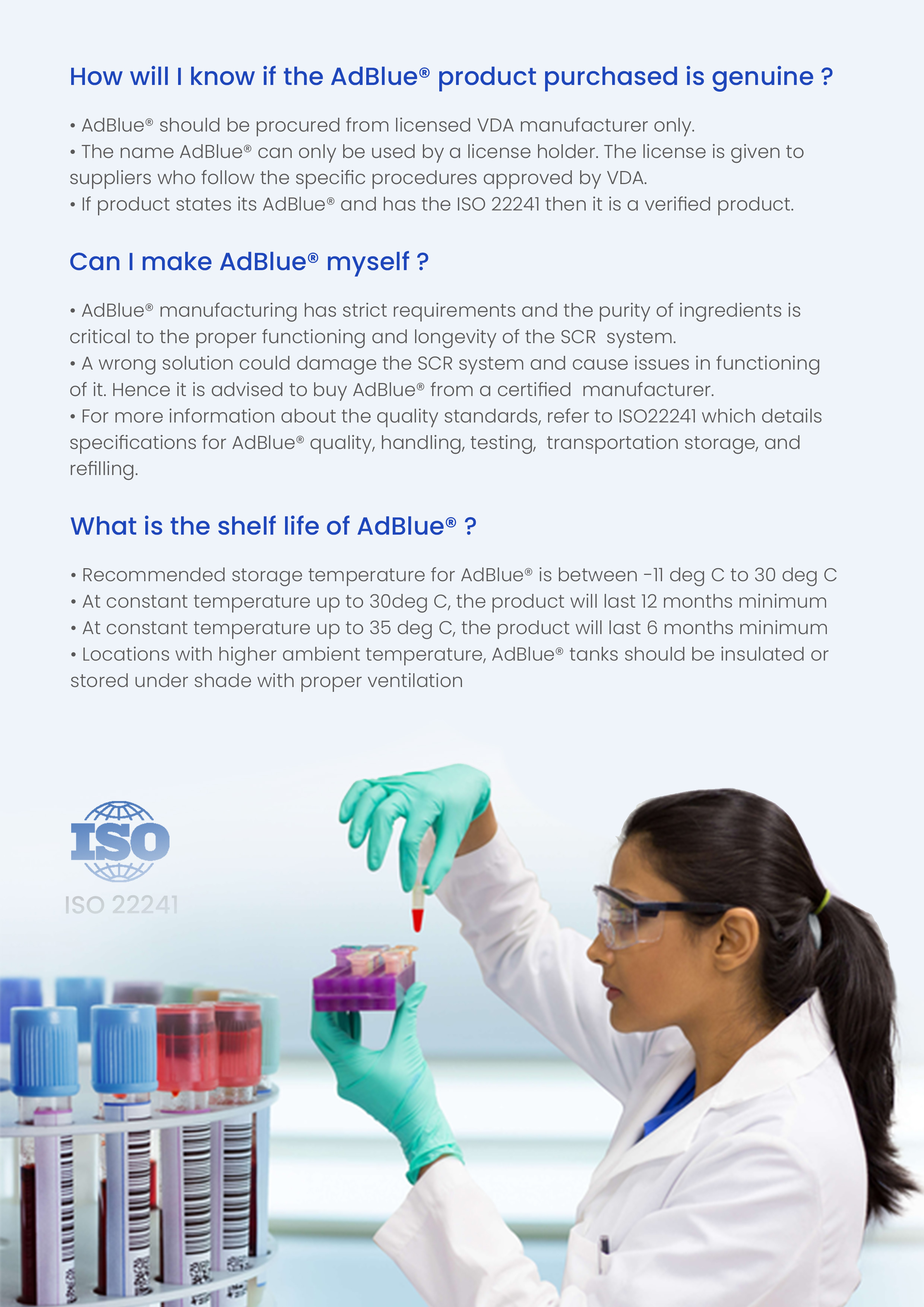 Aasma AdBlue — Product Brochure Design