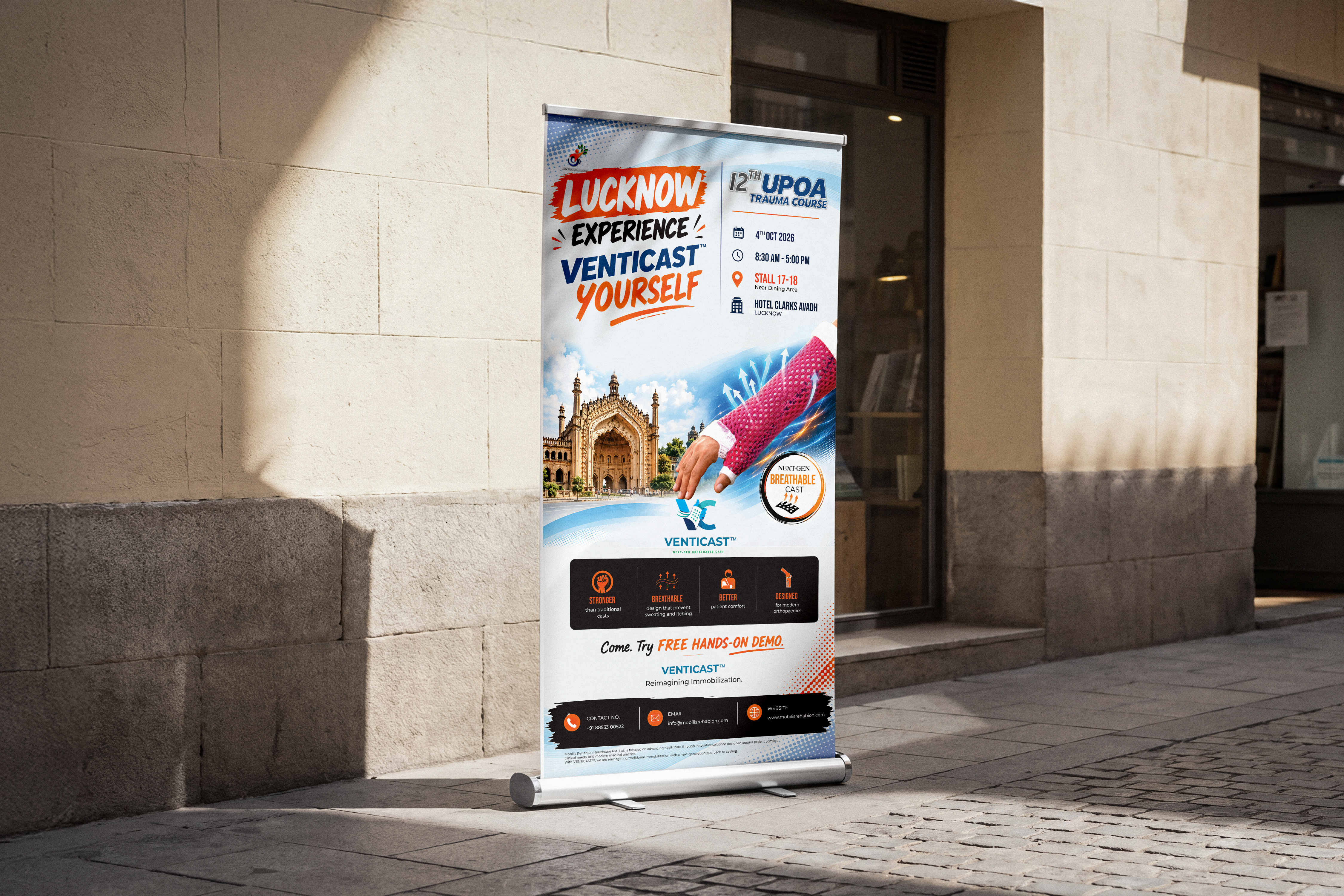 Venticast Standee Design for Healthcare