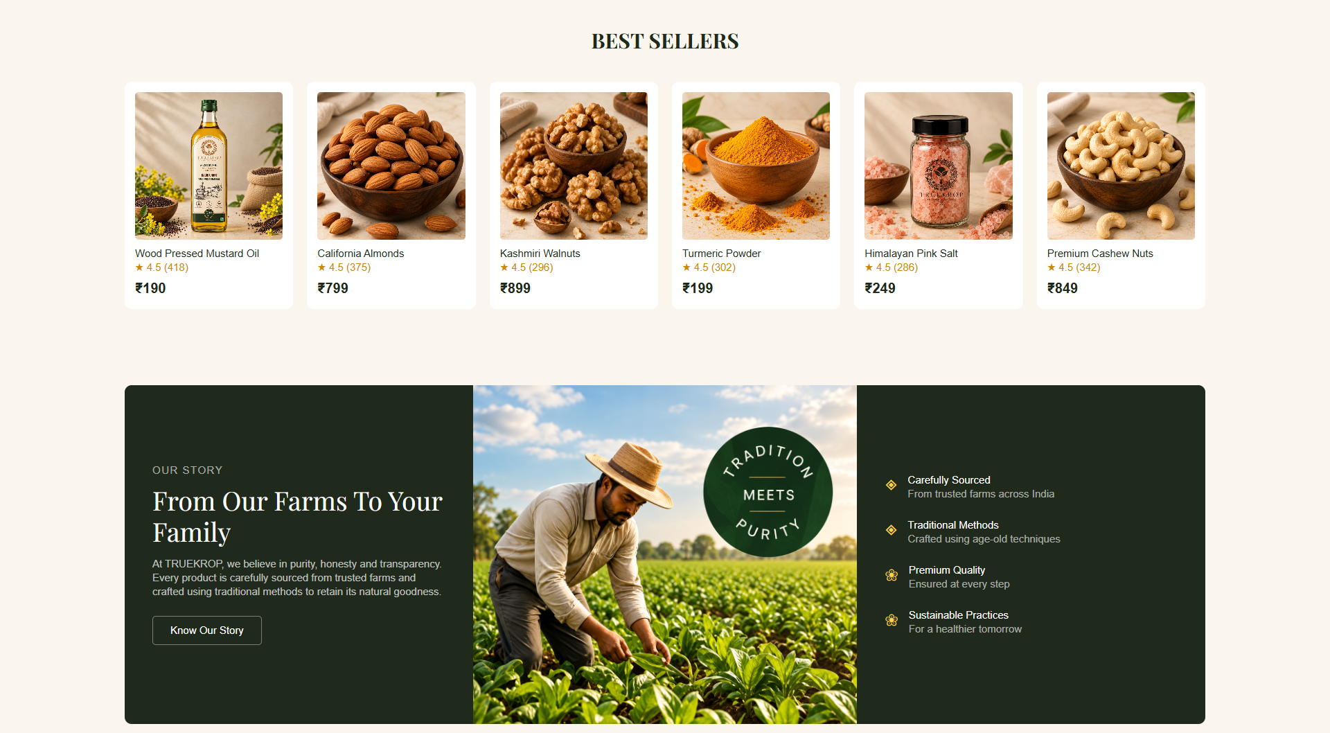 TrueKrop — Website Design & Development